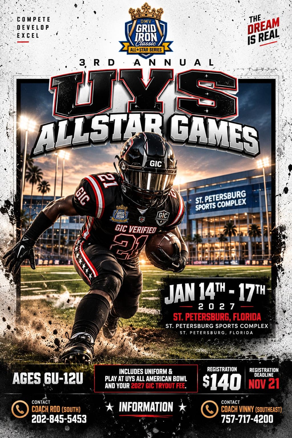 3rd Annual UYS AllStar Games — UYS All American Bowl flyer